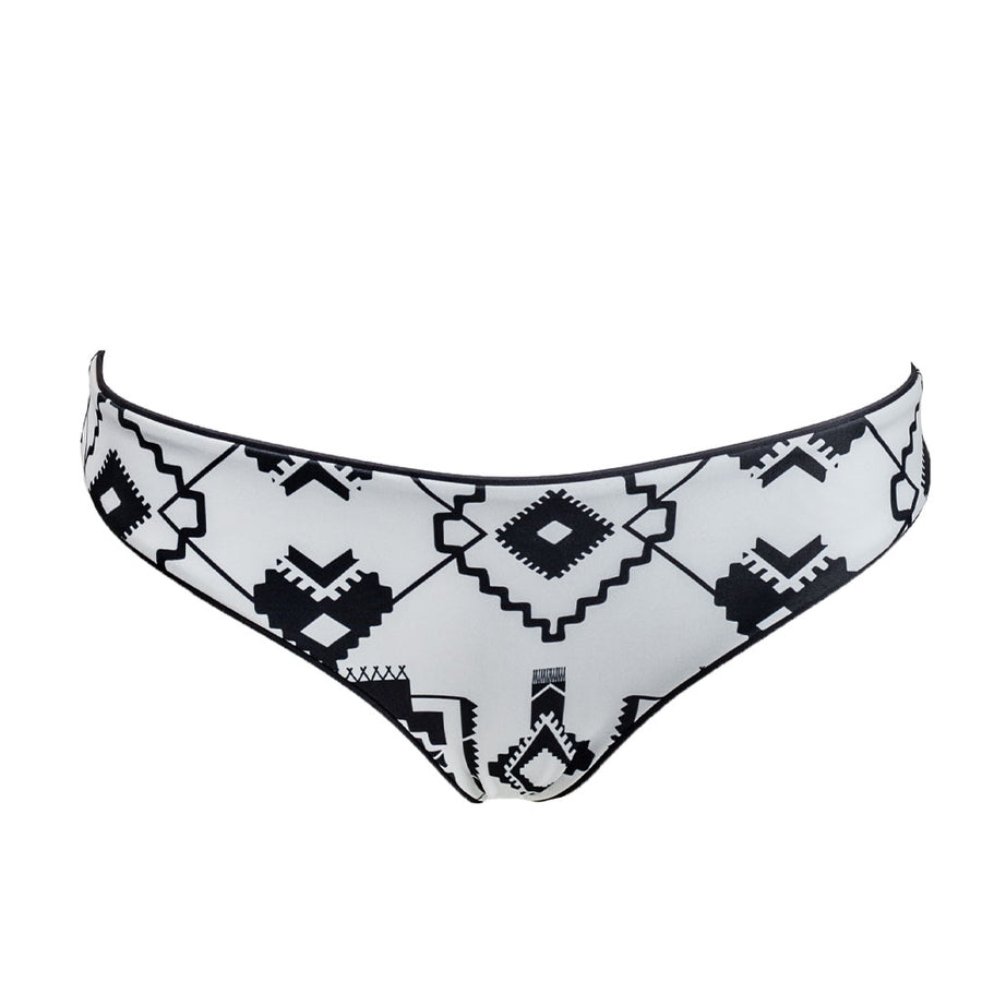 The Rally Reversible Black Aztec Swim Bottom