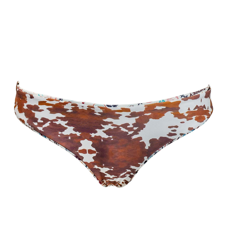 The Rally Reversible Cow Print Swim Bottom