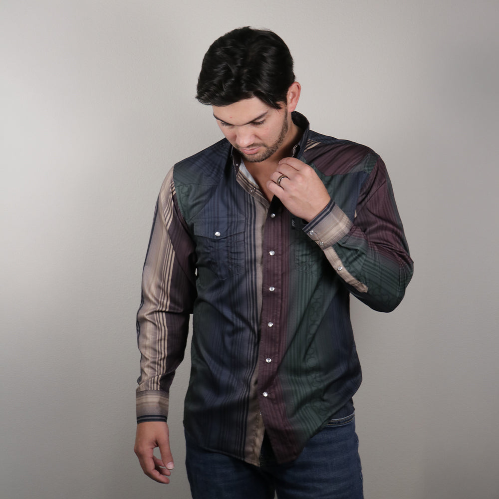 Hooey Sol Stripe Snap Up Shirt