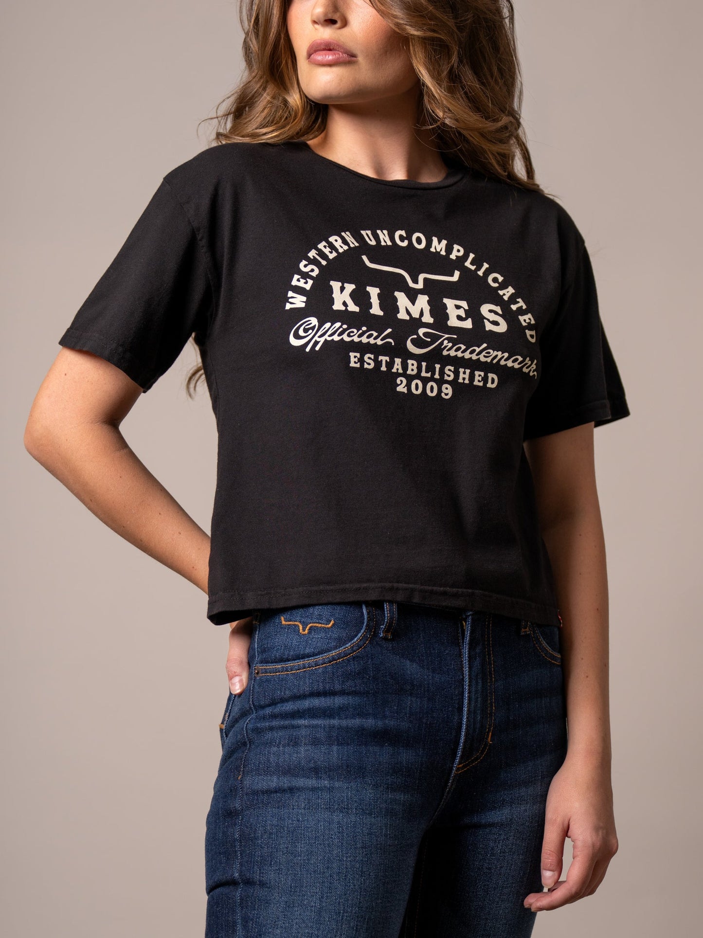 KImes Heavy Text Tee Black