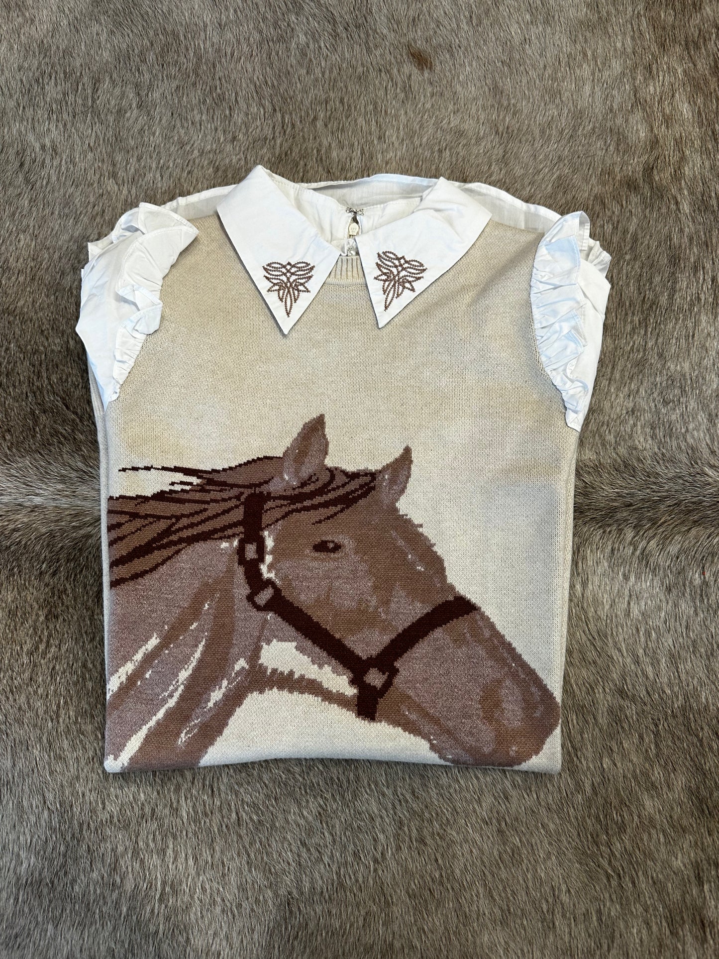 Bootstitched Pony Sweater Dress