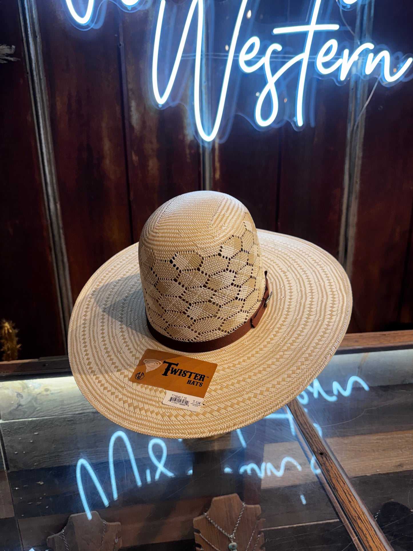 Open Crown Twister 30X Shantung Honeycomb Straw
