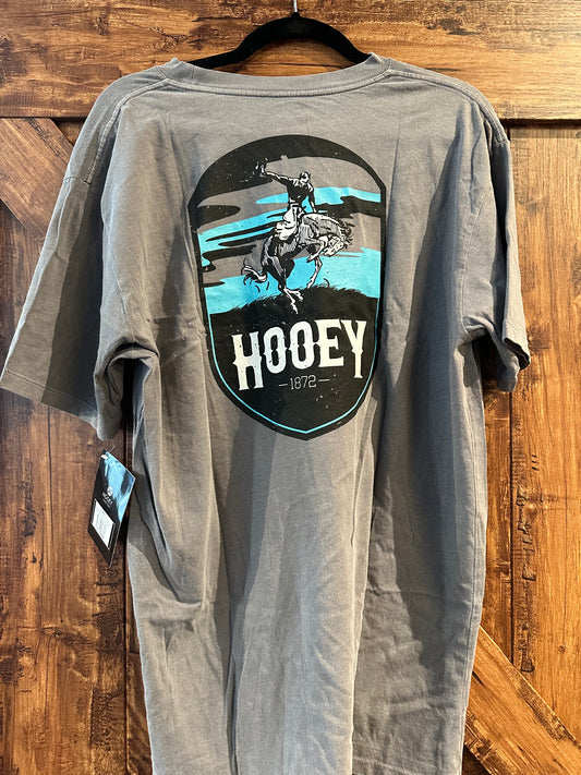 Cheyenne Grey T-shirt With Turquoise Logo