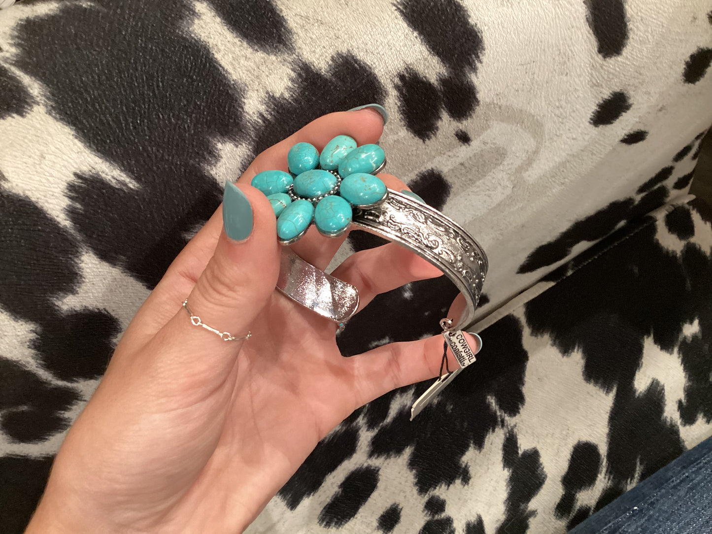 In Bloom Blue Cuff Bracelet