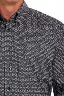 succulent button up shirt Cinch Black Stretch Print - Mens Shirt - Mtw1105644