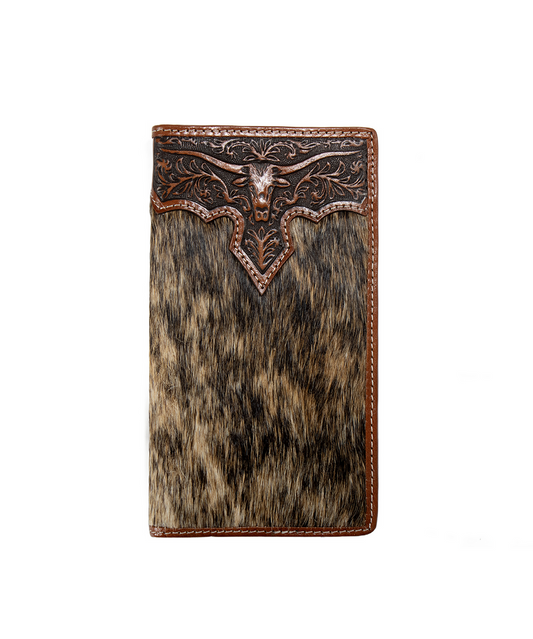 Long Horn With Calf Hair Men’s Rodeo Wallet