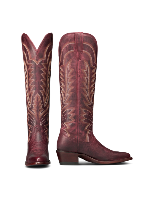 Tecovas Abby Wine Goat Boots