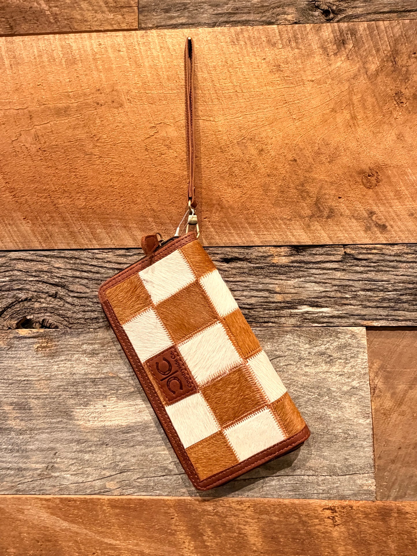 Stockdale Checkered Wallet Wristlet