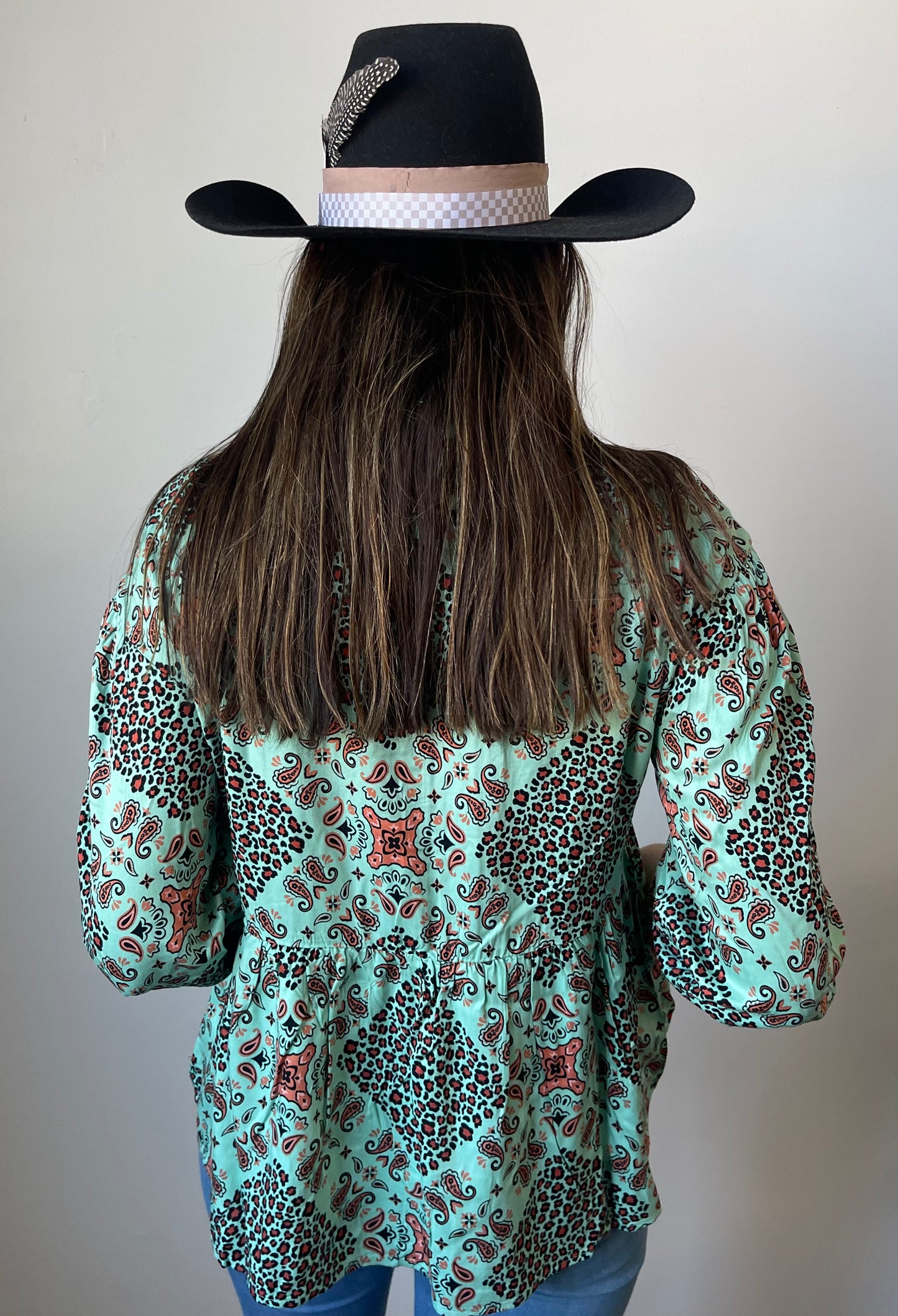 Wrangler Printed Turquoise Top