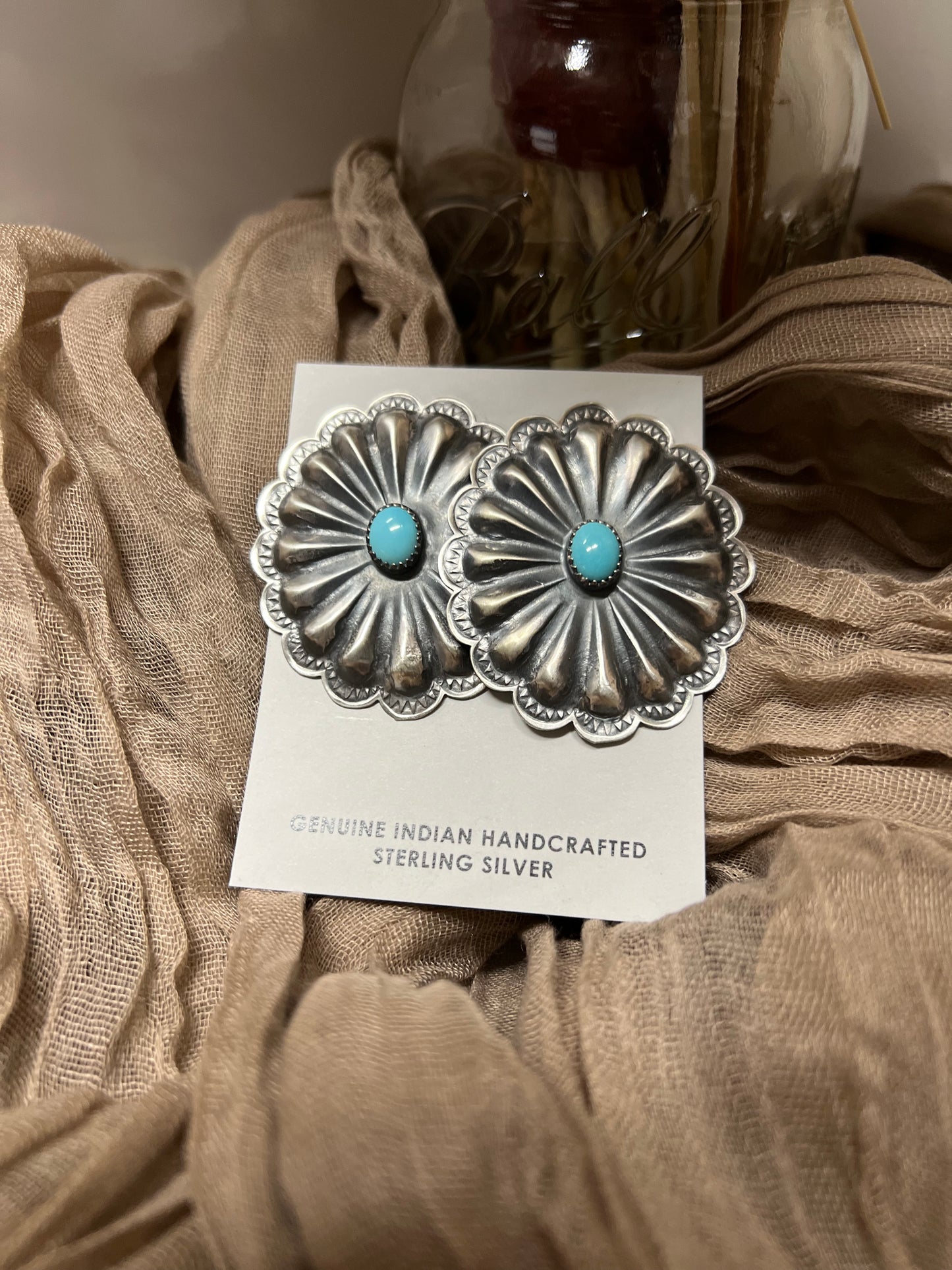 Large Concho Earrings