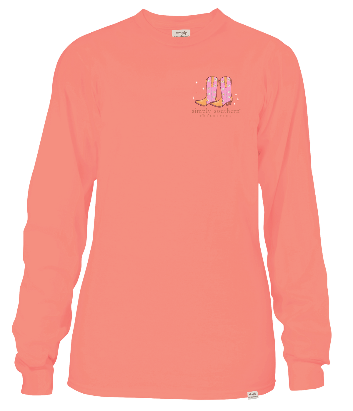 Nashville Peach Long Sleeve Simply Southern