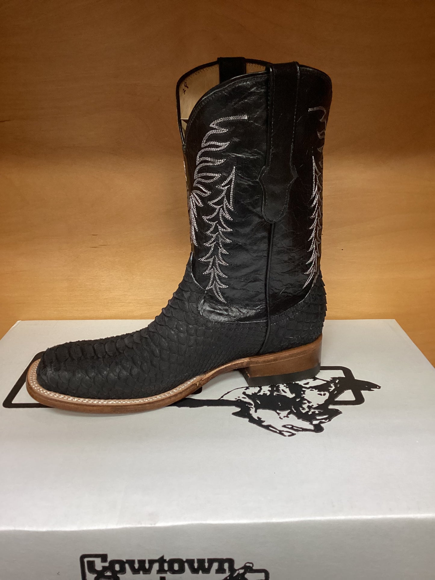 Cowtown Black Python Boots