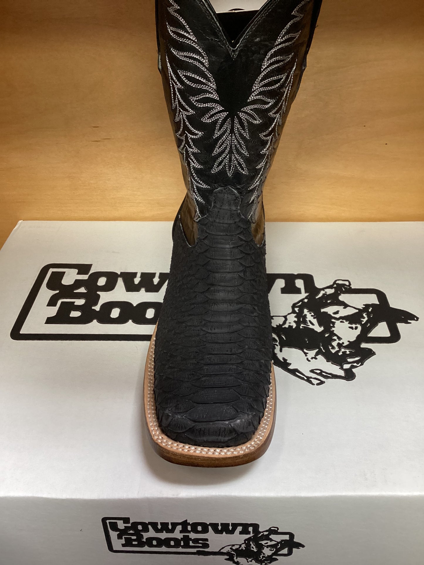 Cowtown Black Python Boots