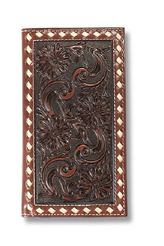 Ariat Floral Embossed Leather Rodeo Wallet