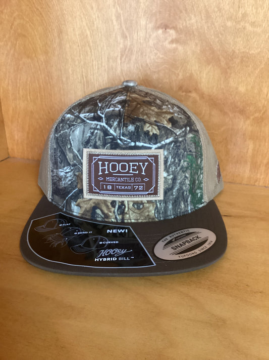 Hooey Brown Camo Trucker Hat w/Patch