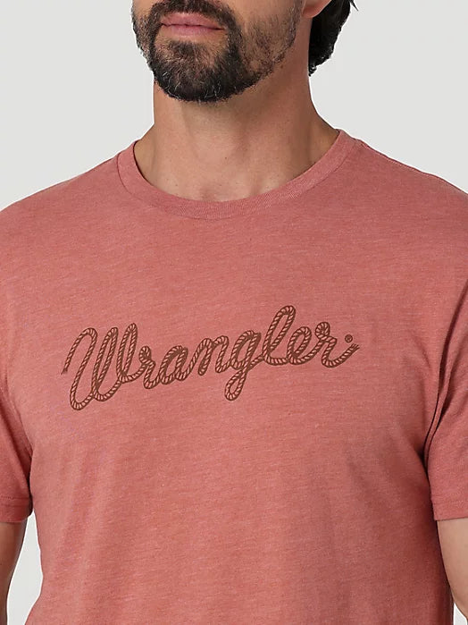Wrangler Heather Red Rope Logo T-Shirt