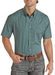 Teal Grind Button Up