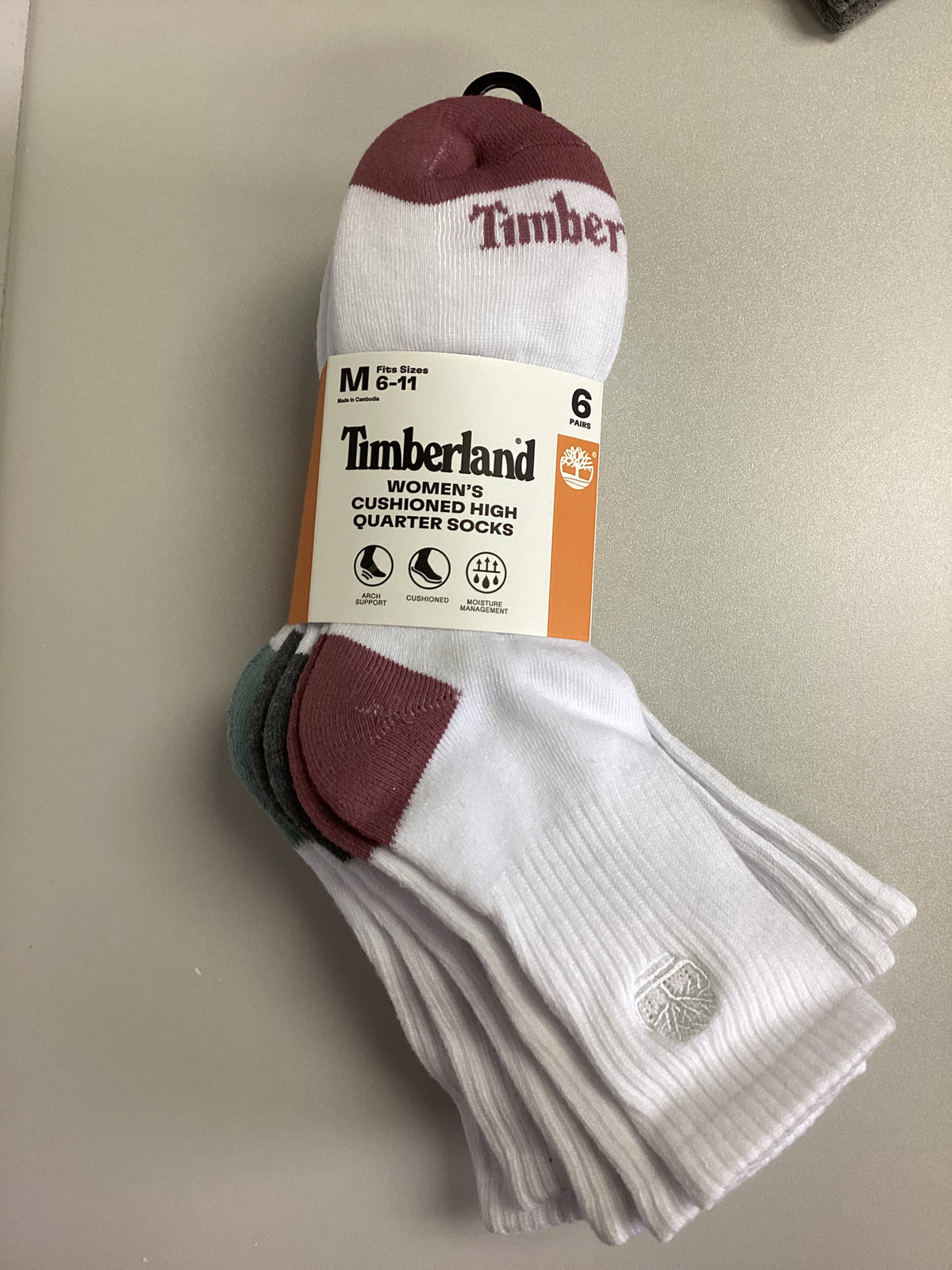 Women's Timberland Quarter Socks 6 Pack