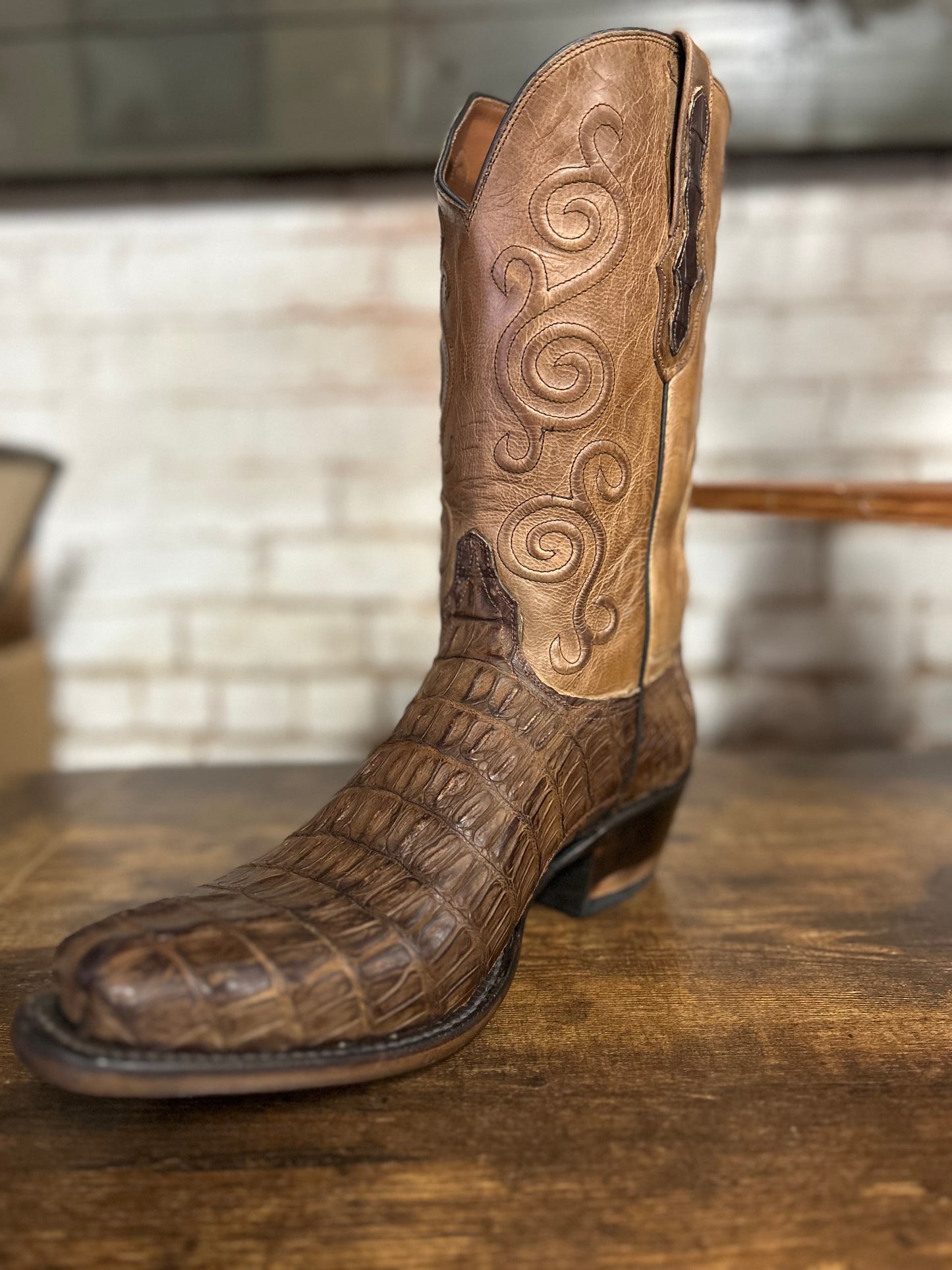 Black Jack Sueded Caiman Tail boots