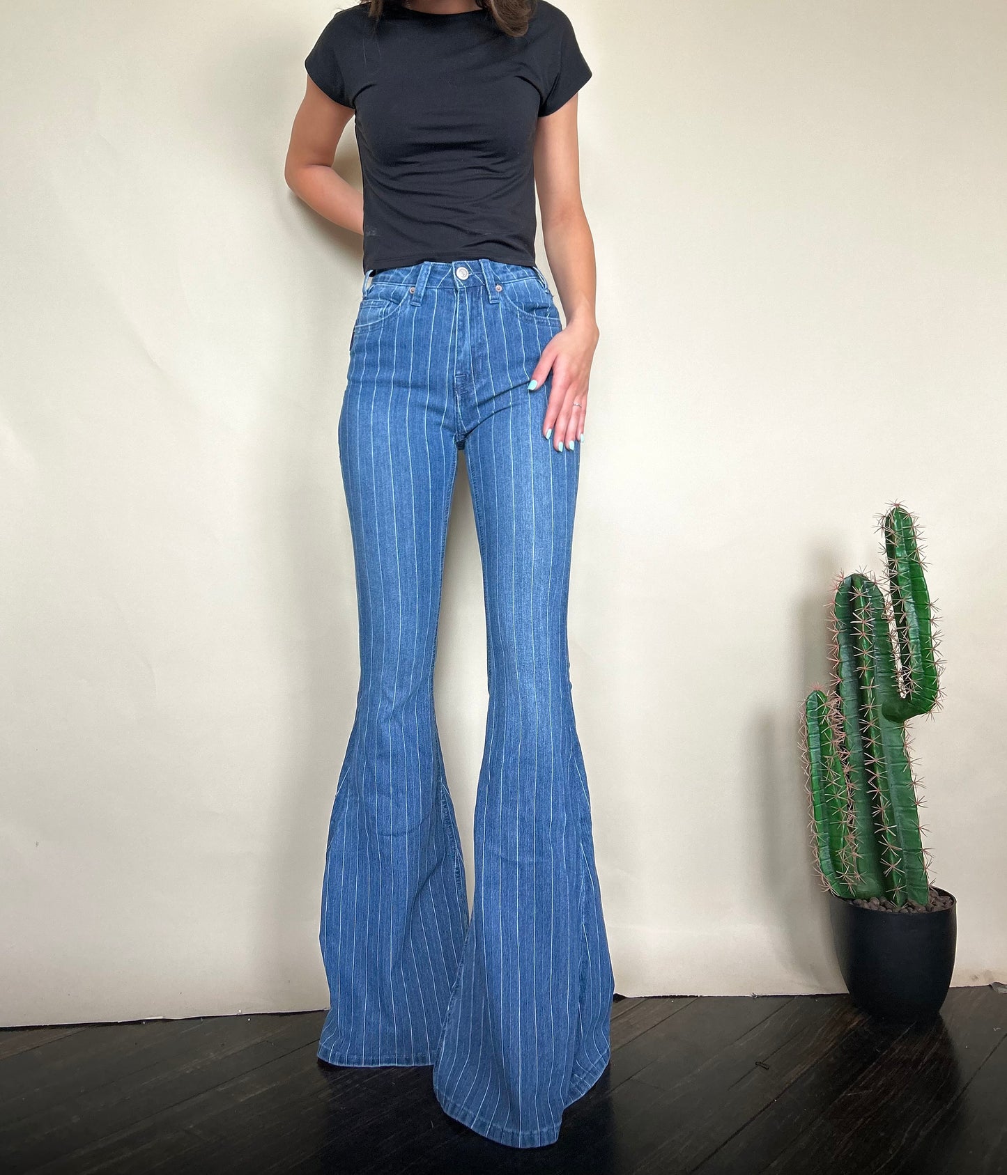 Final Sale ✨Remi High Rise Stripe Bell Jeans