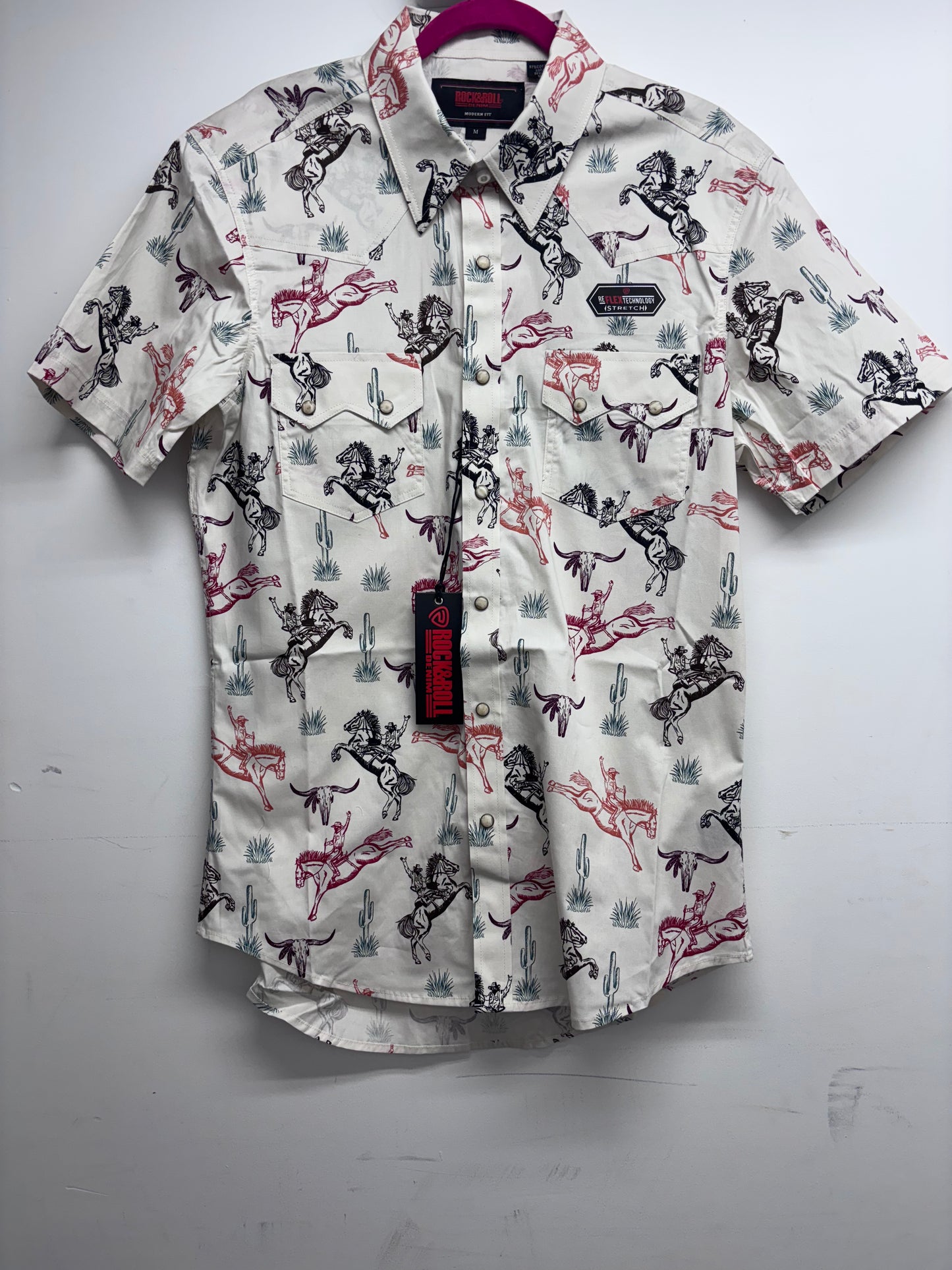 Horse Print Men's Snap Up