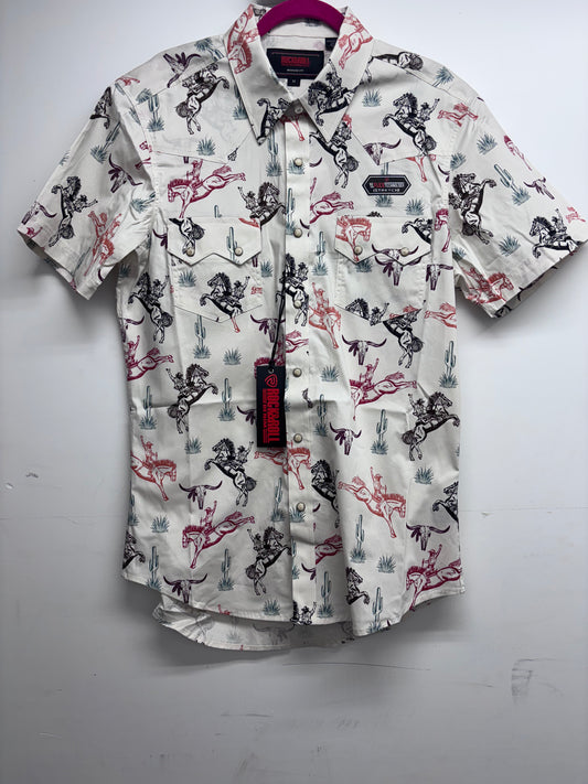 Horse Print Men's Snap Up