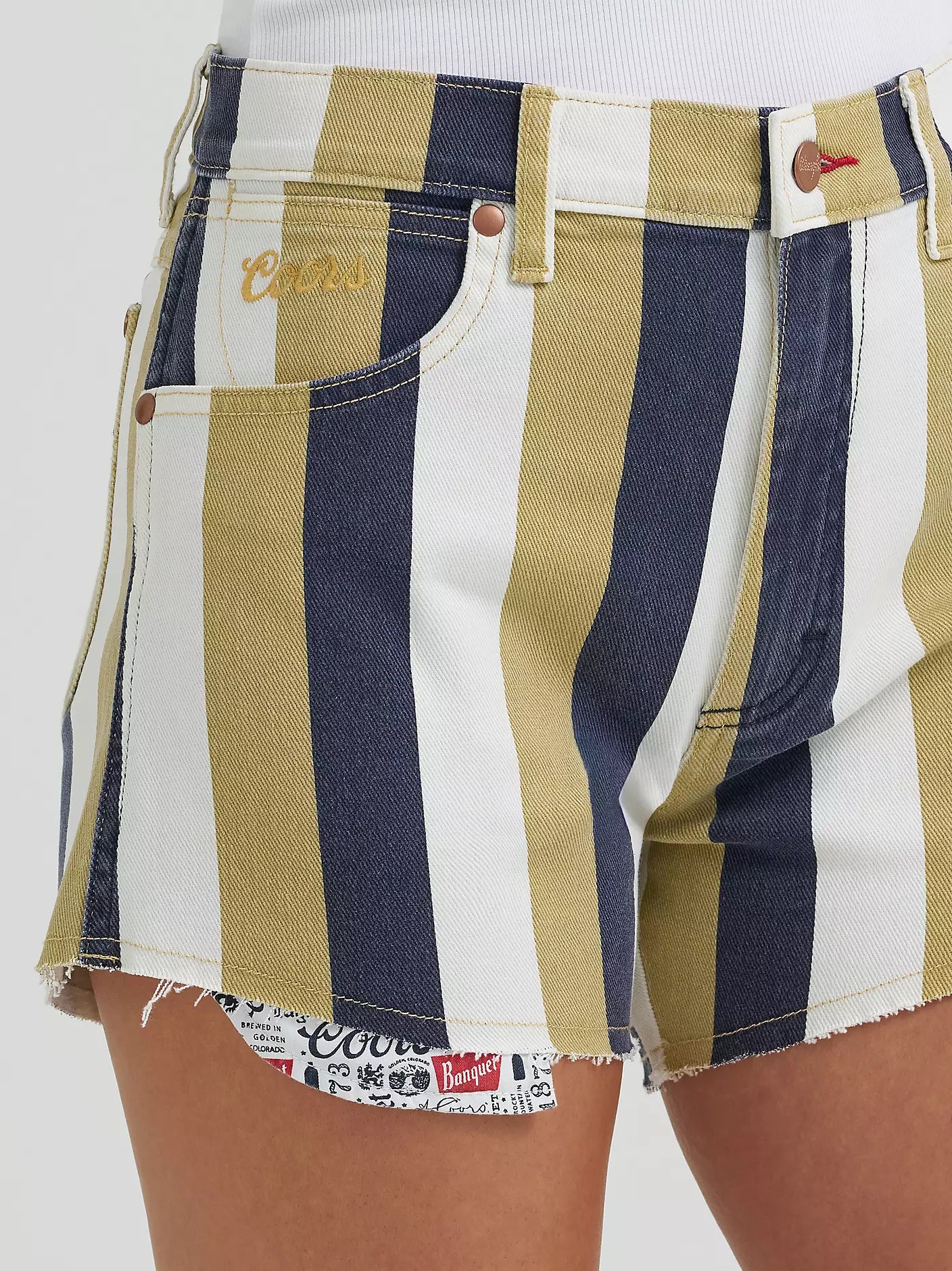 Wrangler Reworked Coors Stripe Shorts
