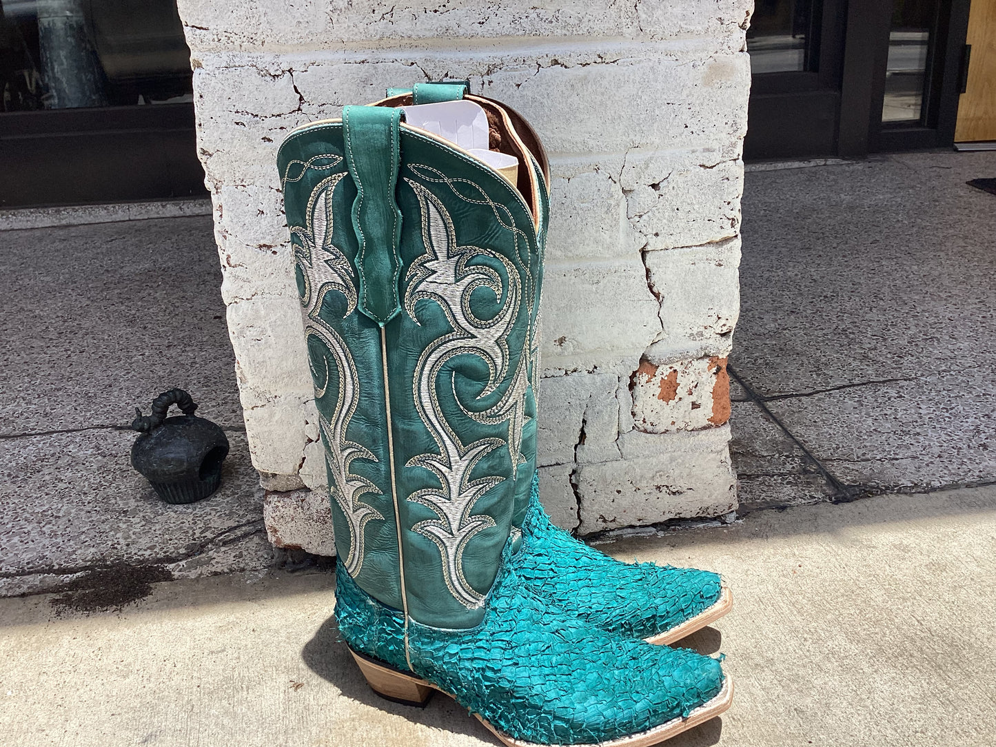 Circle G Turquoise Fish Boot