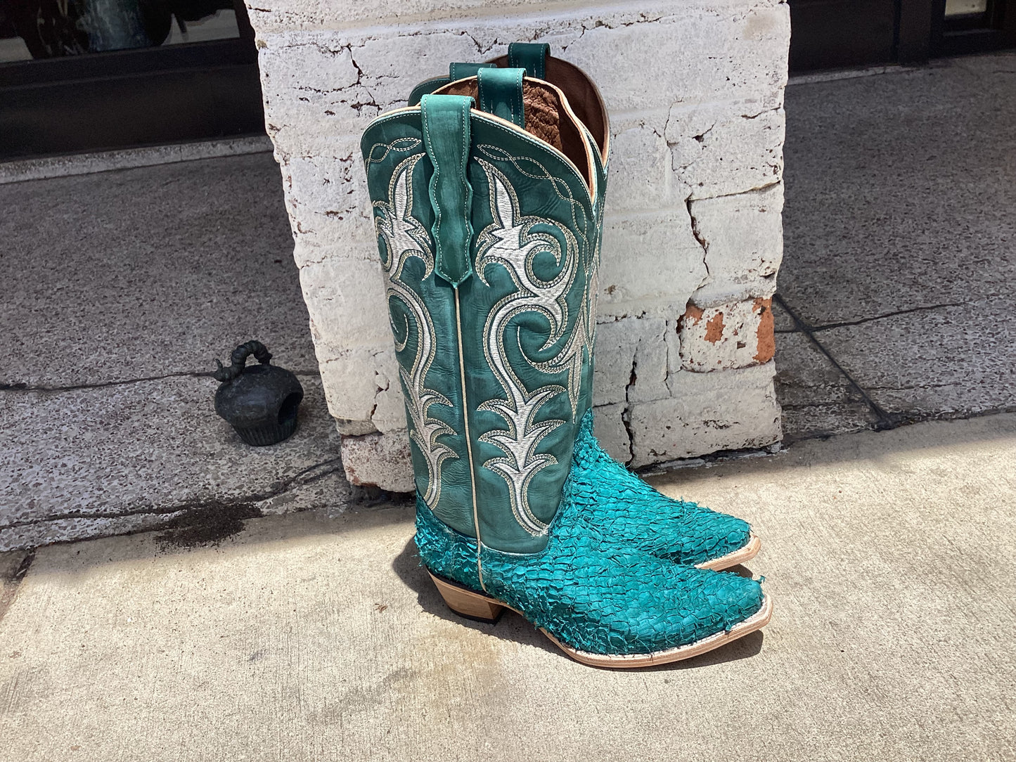 Circle G Turquoise Fish Boot