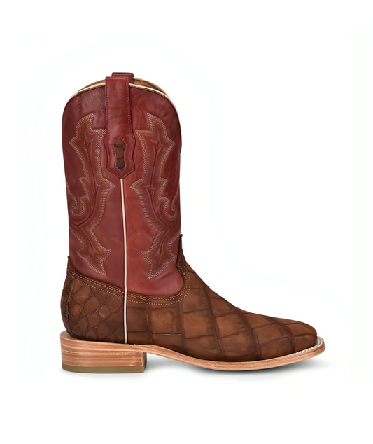 Cognac/Red Corral Men's Boots