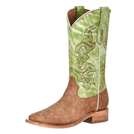 Sand/Green Embroidery Corral Men's Boots