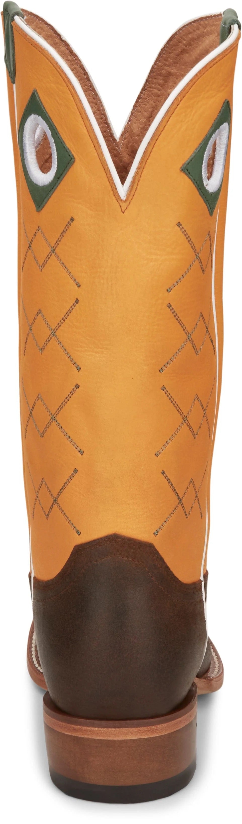 Justin Sunrise Orange Square Toe Wiseman s Western