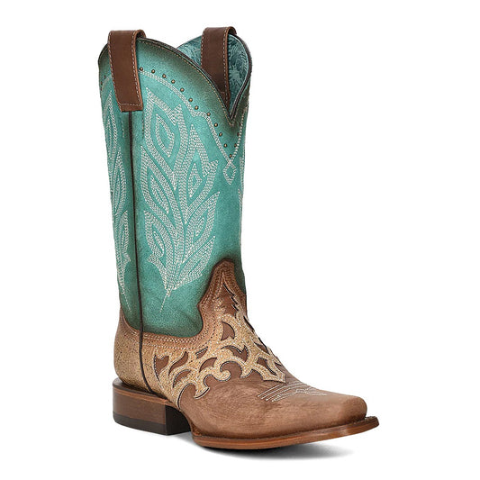 Stella Brown/Turquoise Corral Boots
