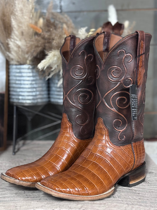 Black Jack Nile Croc Belly Boots