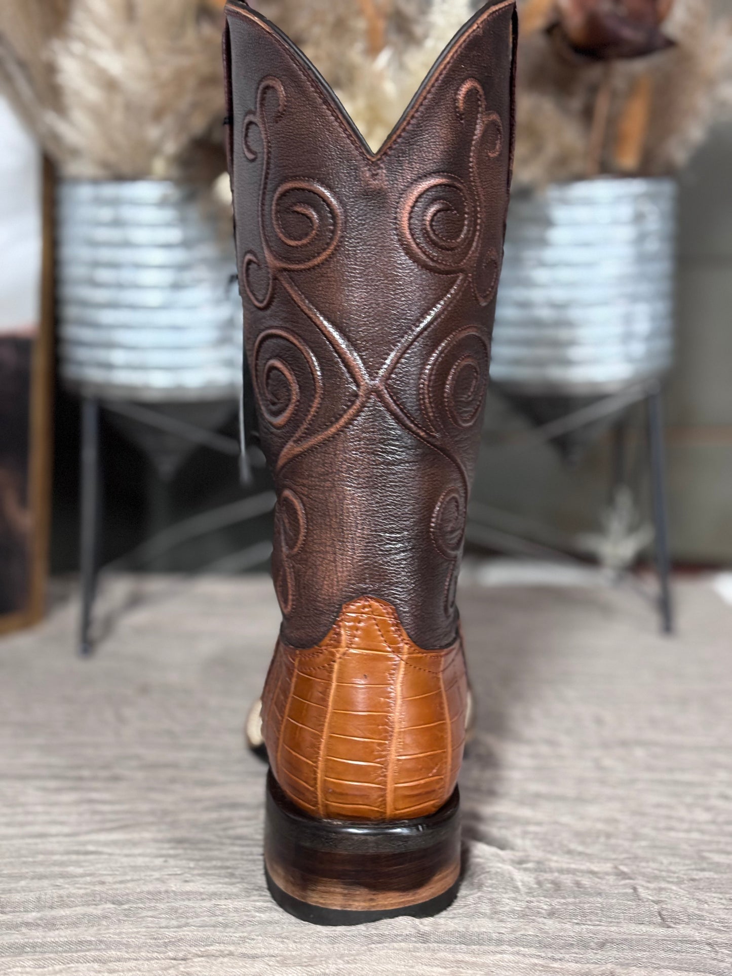 Black Jack Nile Croc Belly Boots