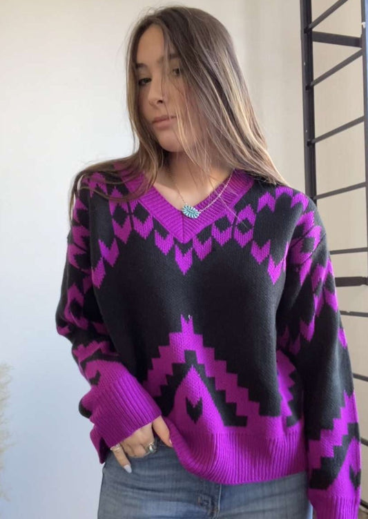 Final Sale  ✨ Wrangler Retro Violet Dreams Sweater