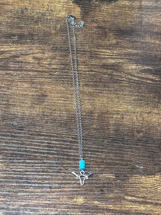 Turquoise Ride a Bull Necklace