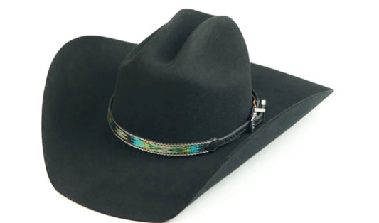 Twister Turquoise/Black Aztec Ribbon Hatband