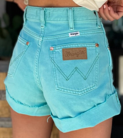 Wrangler Dahlia Turquoise Shorts