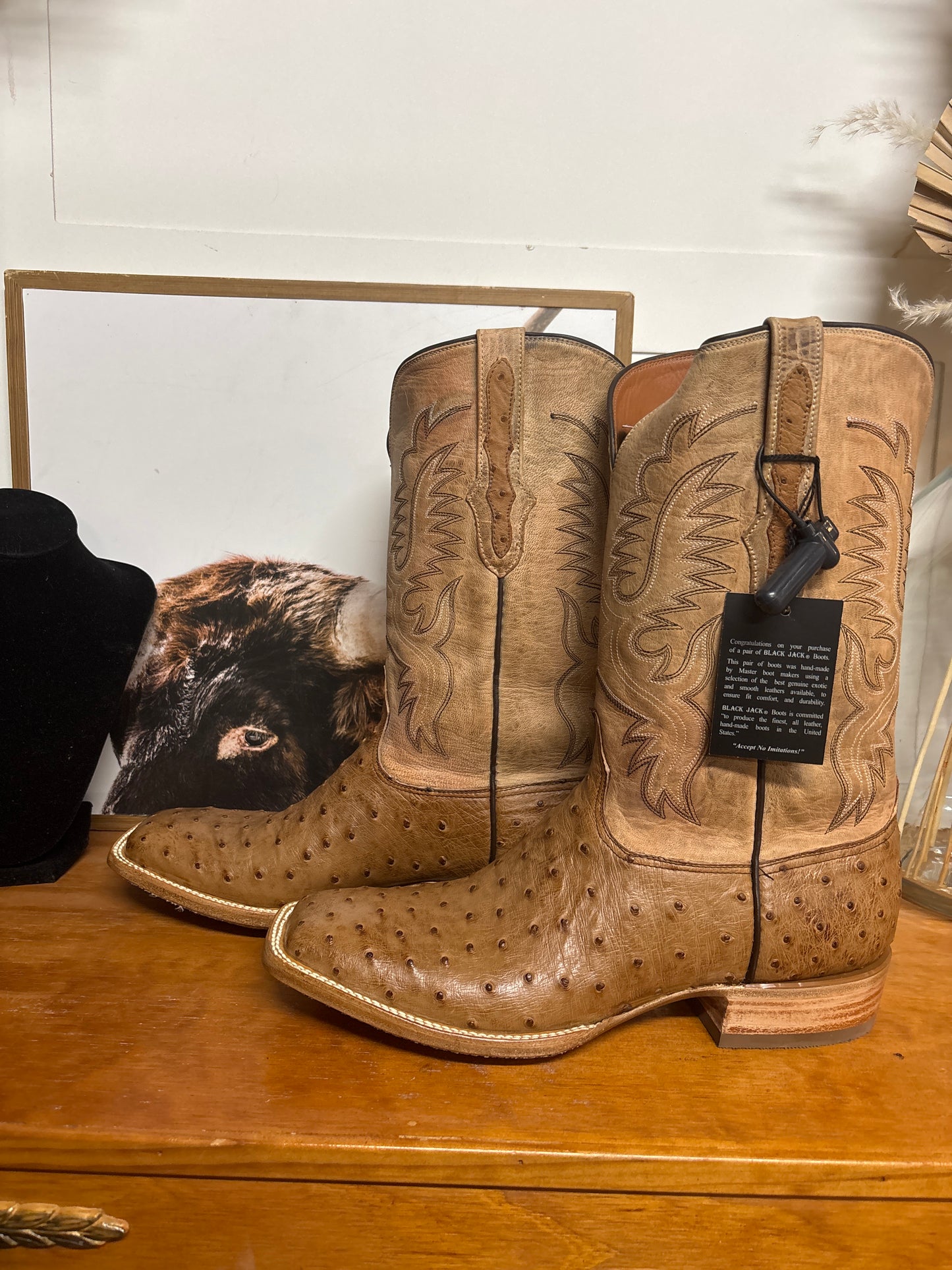 Black Jack Quill Burnished Cigar Boots