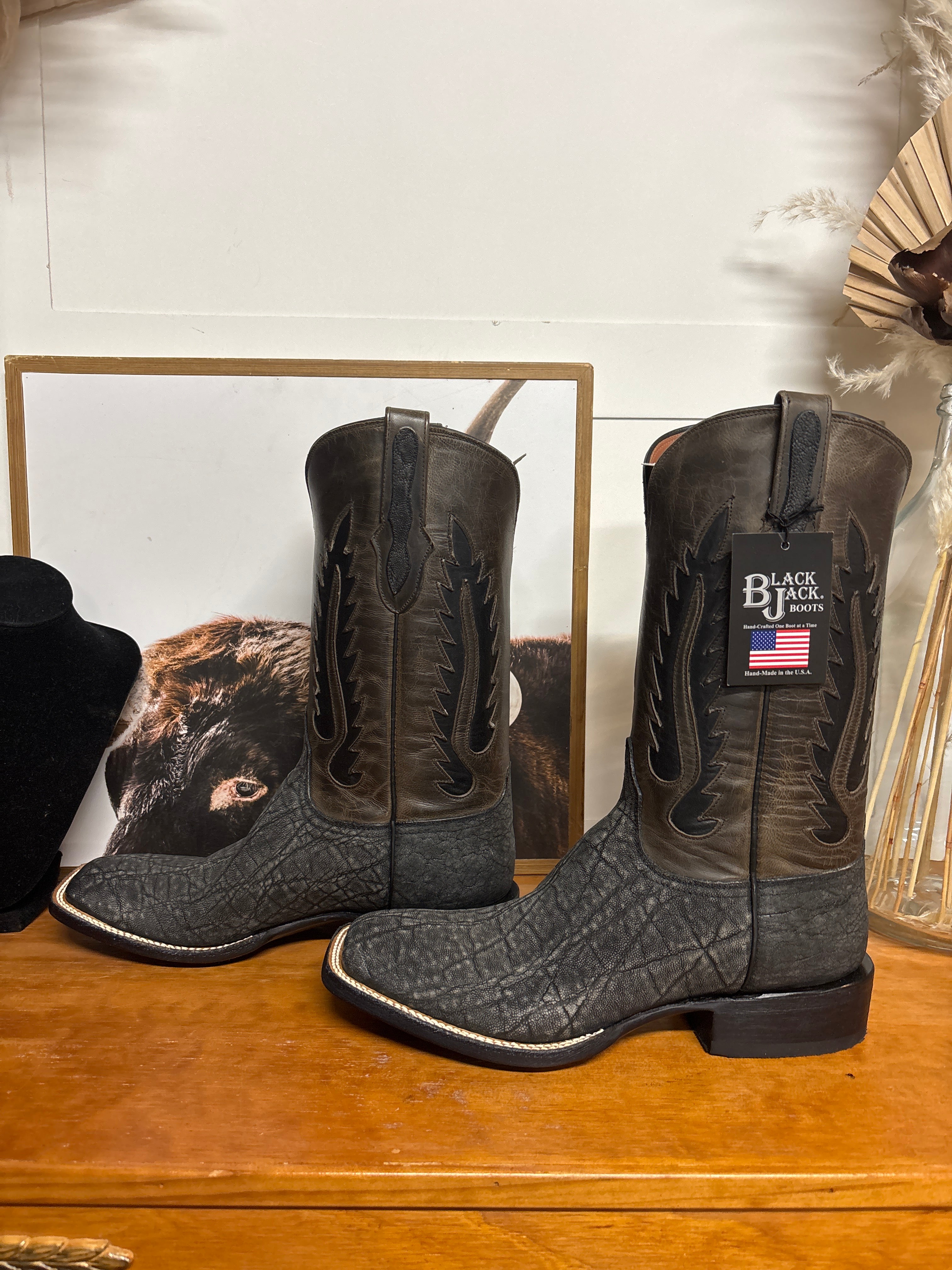 Black Jack Elephant Safari Grey Boots – Wiseman's Western