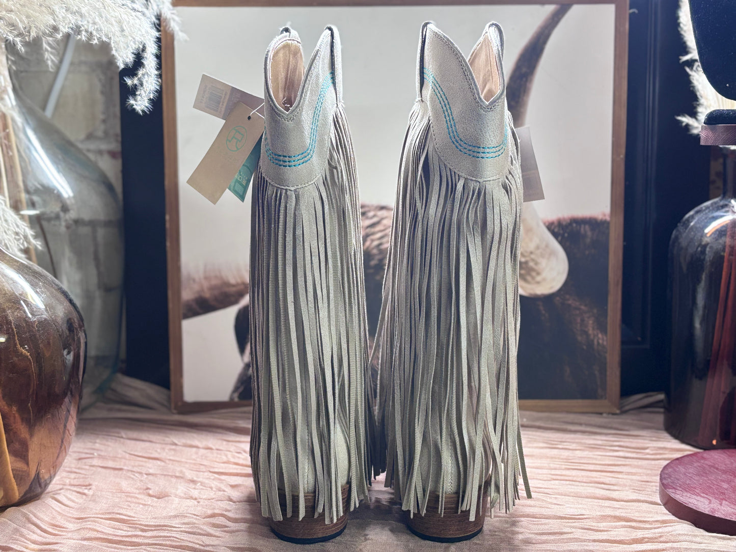 Roper Ivory Fringe Women's Boots