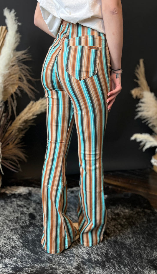 Final Sale ✨ Hunter Striped Pull on Flare Jeans