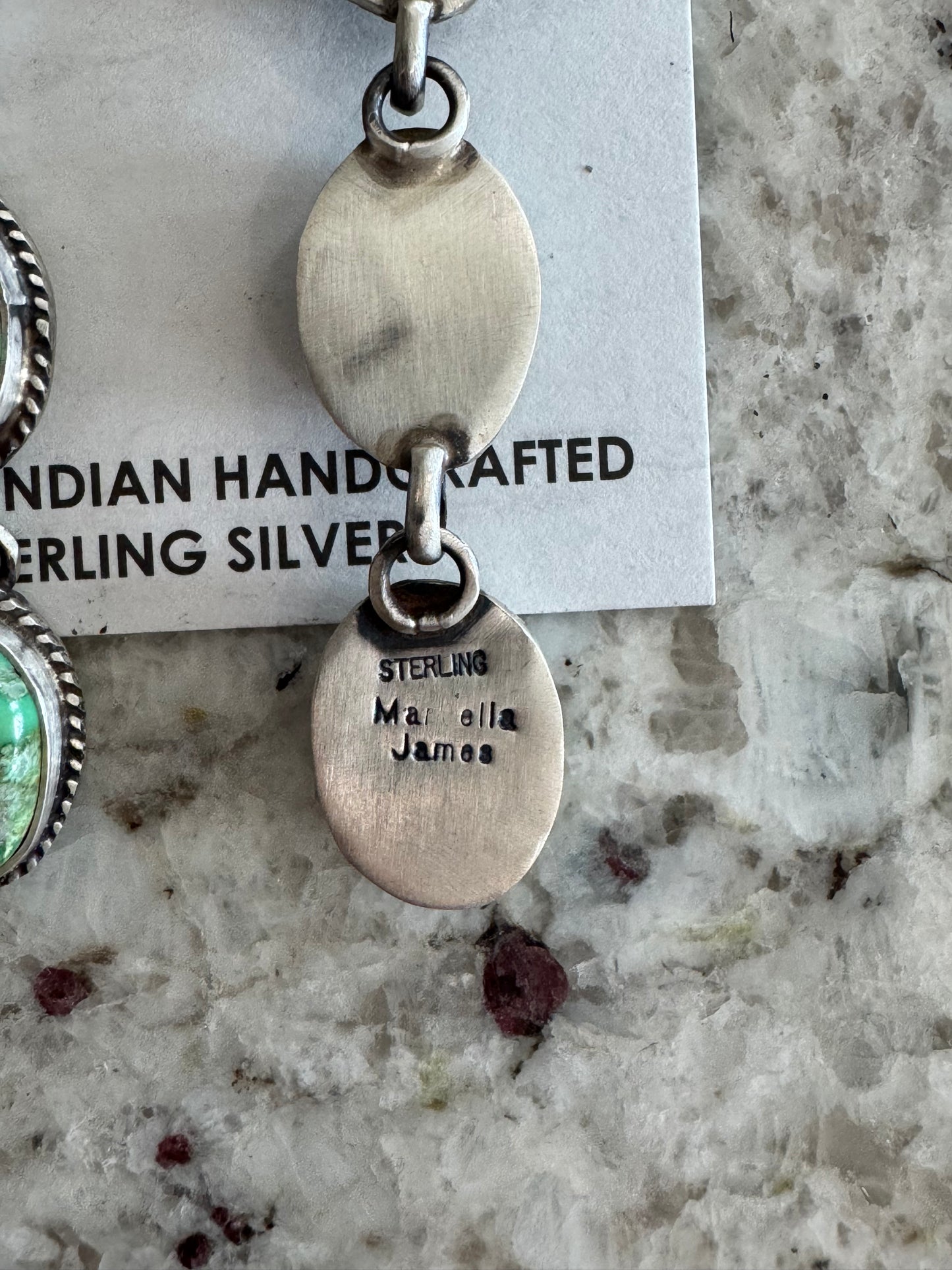 Authentic Green Dahlia Dangle Earrings