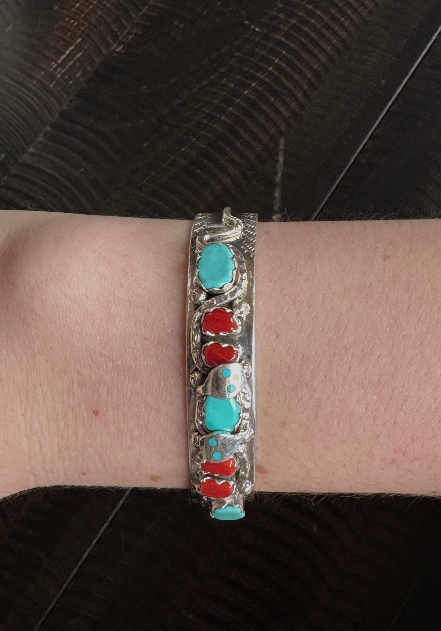 Authentic Effie C. Serpent Cuff in Red