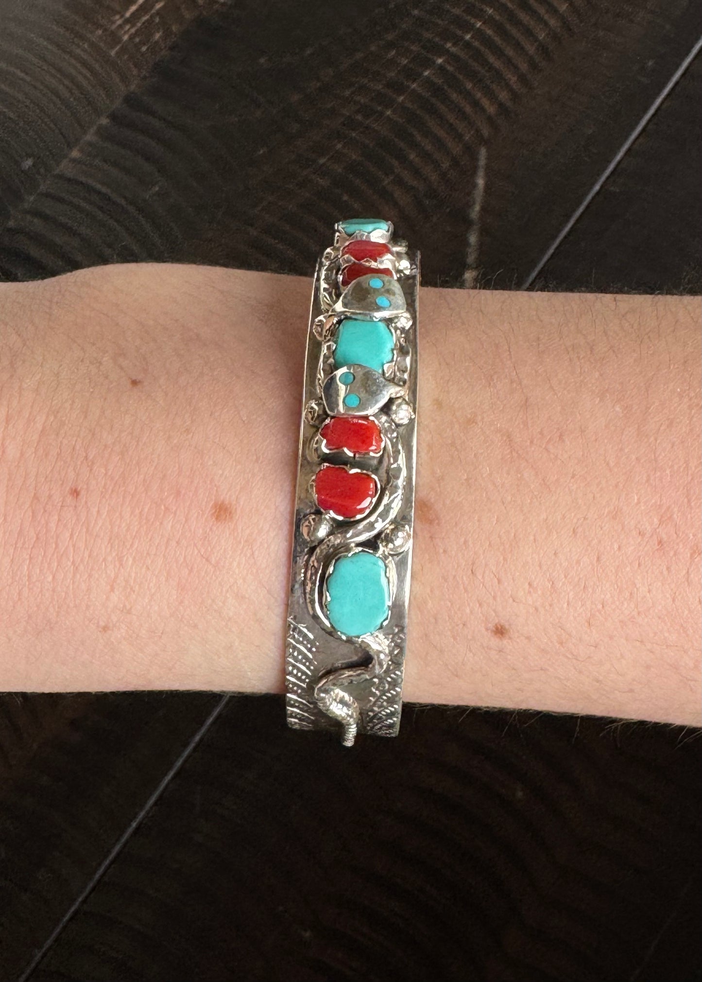 Authentic Effie C. Serpent Cuff in Red