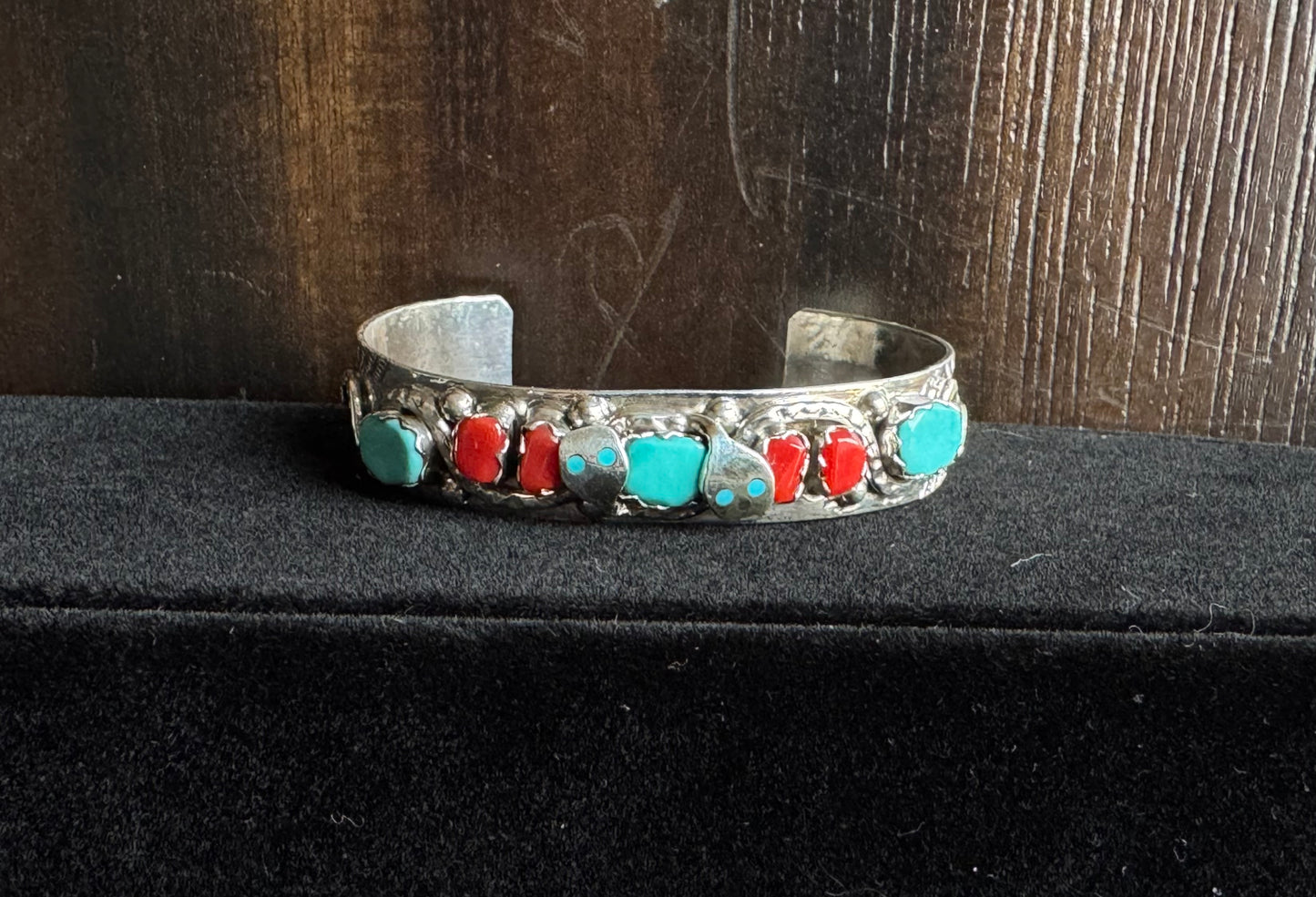 Authentic Effie C. Serpent Cuff in Red