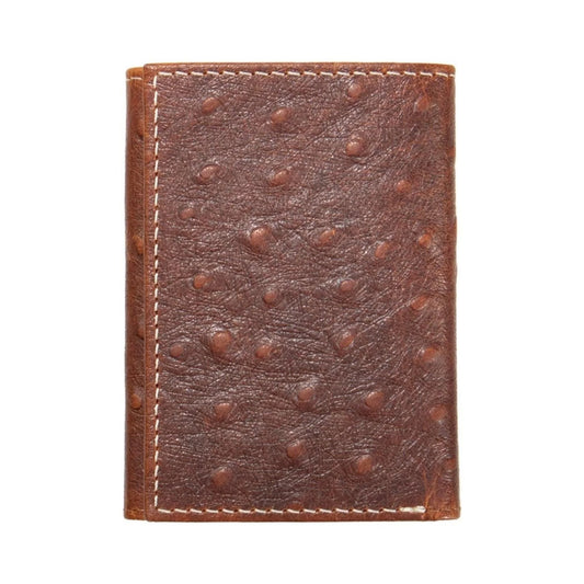 Nocona Ostrich Leather Trifold Wallet