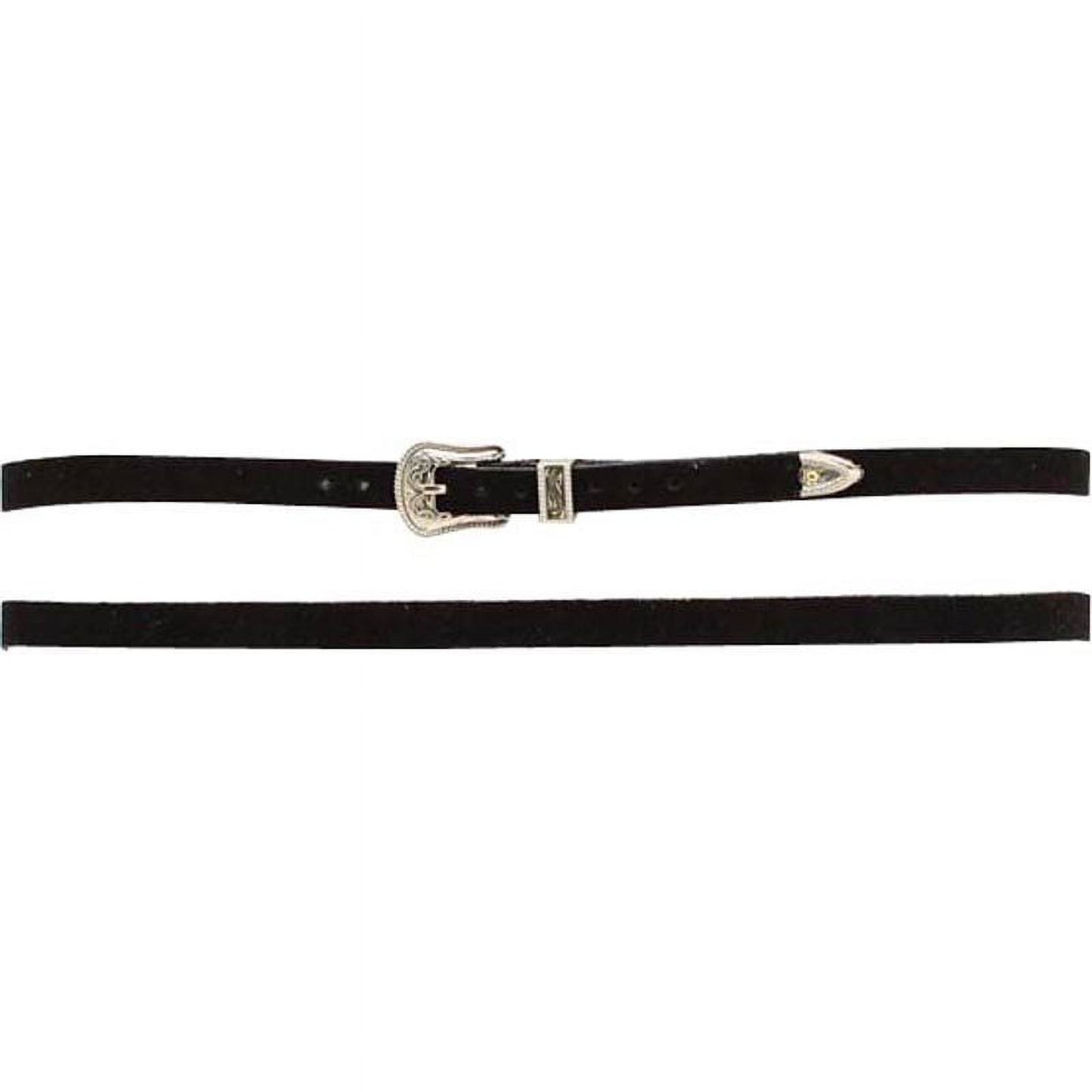 M&F Black Hatband and Silver Buckle