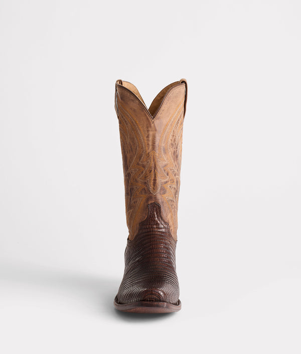 Lucchese Percy Boot Antique Tan Lizard